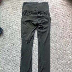 Lululemon Size 2 Fast Free 7/8 Tight II 25 Army Green